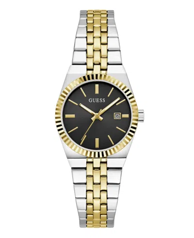 Guess Women's Quartz Two-tone Stainless Steel Watch 32mm In Silver