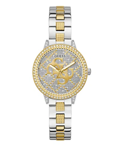 Guess Women's Quartz Two-tone Stainless Steel Watch 34mm In Gold