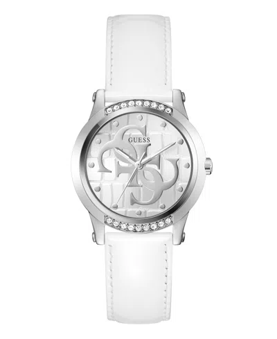 Guess Women's Quartz White Genuine Leather Watch 36mm