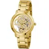 Guess Women's Quattro Clear Clear Dial Watch In Gold