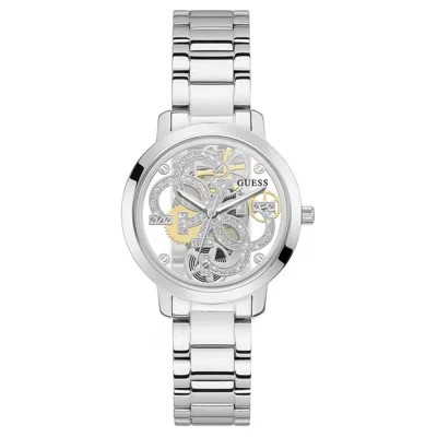 Guess Women's Quattro Silver Dial Watch In Metallic