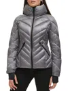 Guess Women's Quilted Puffer Jacket In Gunmetal