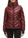 Guess Women's Quilted Puffer Jacket In Plum