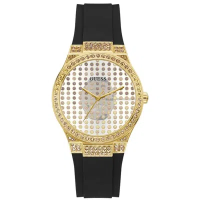 Guess Women's Radiance Grey Dial Watch In Black / Gold Tone / Grey / Yellow