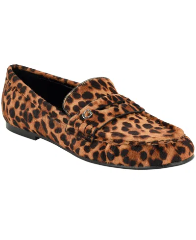 Guess Raivoo Penny Loafer In Brown