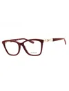 Guess Women's Rectangular Eyeglasses - Stylish Acetate Frame In Burgundy