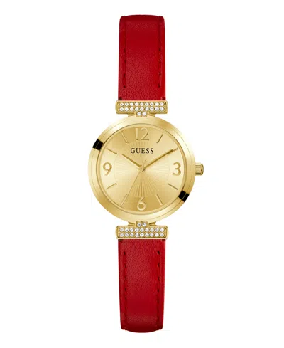 Guess Women's Red Gold Tone Analog Watch, 28mm