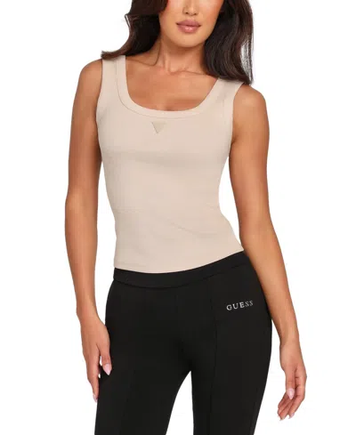 Guess Women's Ribbed Triangle-logo Tank