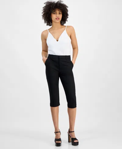Guess Women's Sade Capri Twill Pants In Jet Black A996