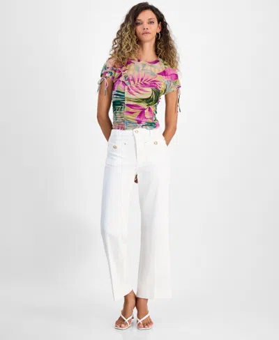 Guess Women's Sailor High-rise Wide-leg Jeans In White