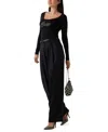 Guess Women's Sancha Wide-leg Pleated-waist Pants In Jet Black A996
