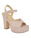 Guess Saylin Ankle Strap Platform Sandal In Pink