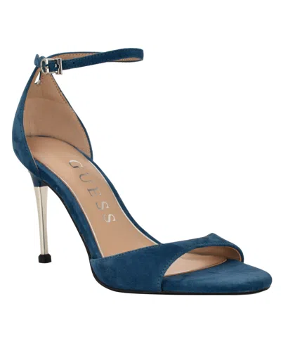 Guess Women's Seena Ankle Strap Stiletto Dress Sandals In Blue