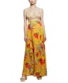 Guess Women's Serena Crochet-trim Maxi Dress In Parrot Paradise Print
