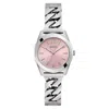Guess Women's Serena Pink Dial Watch In Metallic