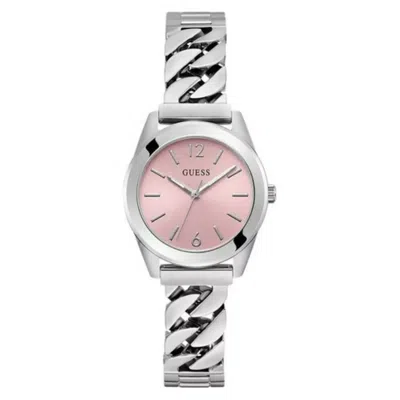 Guess Women's Serena Pink Dial Watch In Metallic