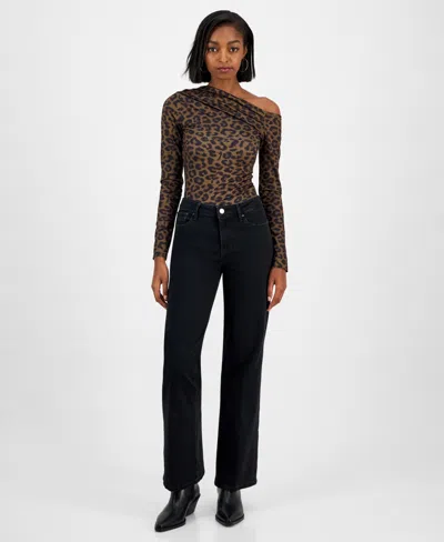 Guess Women's Sexy Palazzo Wide Leg Jeans In Black