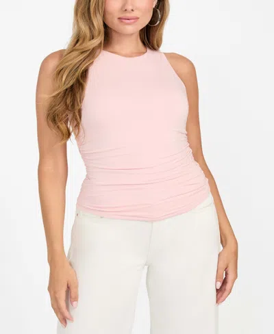 Guess Women's Shirred High Neck Sleeveless Top In Multi
