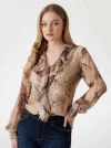 Guess Women's Shirts  W5rh55 We550 P1ku In Brown