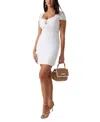 Guess Women's Short-sleeve Double-bow Mini Dress In Pure White