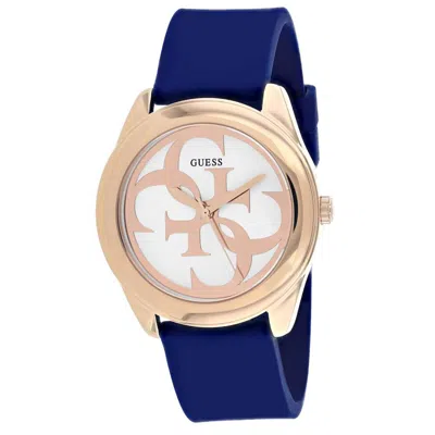 Guess Women's Silver Dial Watch In Blue