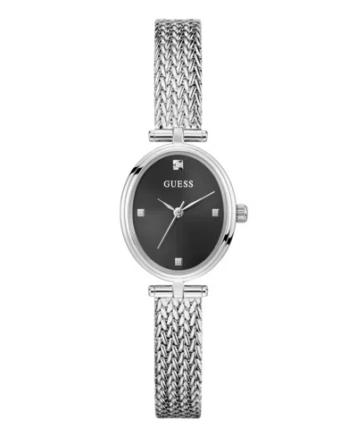 Guess Women's Silver Tone Analog Watch, 24mm In Metallic