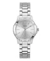Guess Women's Silver Tone Analog Watch, 35mm In Gray