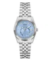 Guess Women's Silver Tone Multi-function Date Watch, 34mm In Metallic