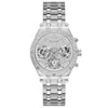 Guess Women's Silver Tone Multi-function Silver Dial Watch In Brown