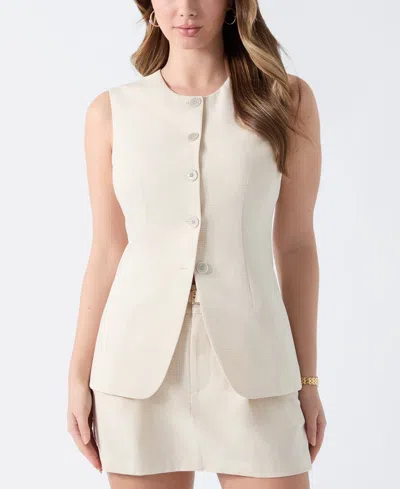 Guess Women's Sleeveless Camille Vest In Neutral