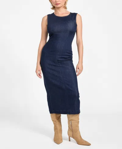 Guess Women's Sleeveless Dahlia Denim Midi Dress
