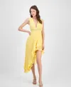 Guess Danny Asymmetric Hem Dress In Yellow