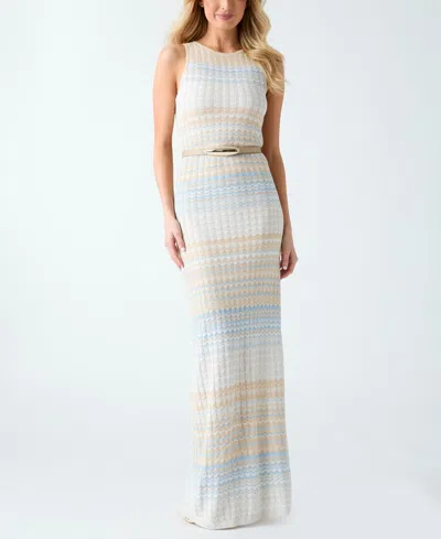 Guess Women's Sleeveless Rosalyn Long Sweater Dress In Multi