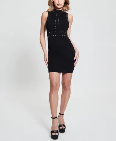 Guess Women's Sleeveless Studded Veronika Sweater Dress In Black