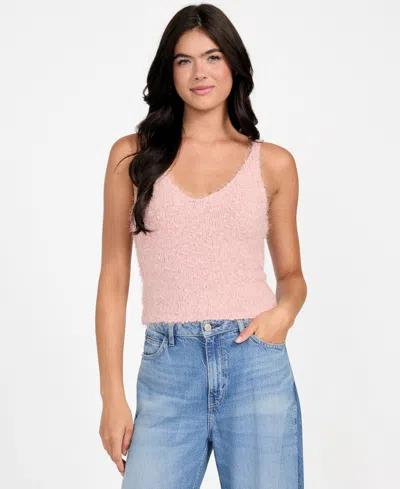 Guess Women's Sleeveless Sweater Tank Top In Pink