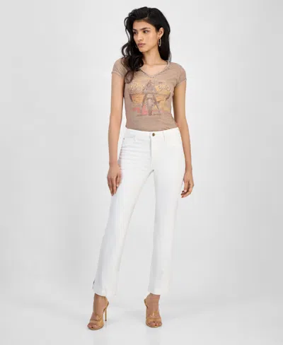 Guess Women's Slim-leg Side-slit Audrey Jeans