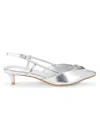 Guess Women's Slingback Point Toe Pumps In Silver