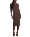Guess Sofie Mirage Rib Dress In Chocolate Brownie