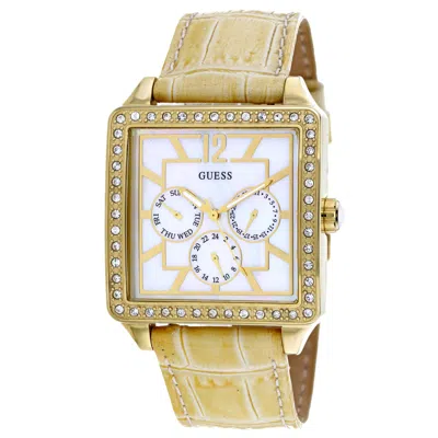 Guess Women's Sophisticate Mother Of Pearl Dial Watch In Gold