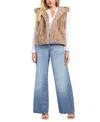 Guess Women's Sophy Faux-fur Hooded Vest In Brown