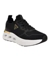 Guess Women's Soulite Knit Lace Up Trainer Sneakers In Black