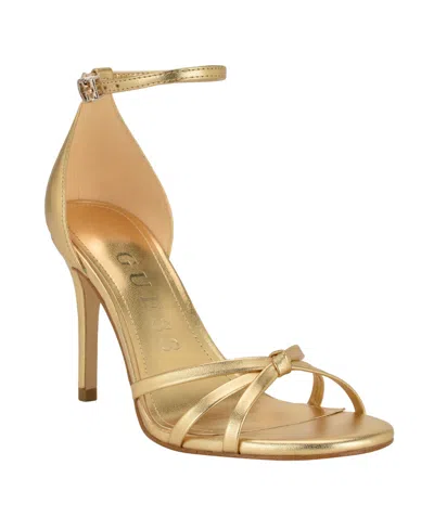 GUESS WOMEN'S SPRING STRAPPY KNOT STILETTO SANDALS