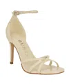 Guess Spring Ankle Strap Sandal In Ivory Patent