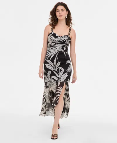 Guess Women's Stacie Printed Shirred Chain-strap Dress