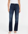 Guess Women's Straight Fit Mid Rise Jeans In Blue