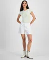 Guess Women's Super Relaxed High-rise Denim Shorts In Pure White