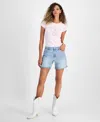 Guess Women's Super Relaxed High-rise Denim Shorts In Rosens