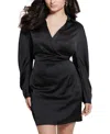 Guess Women's Tanya Collared Long-sleeve Dress In Black