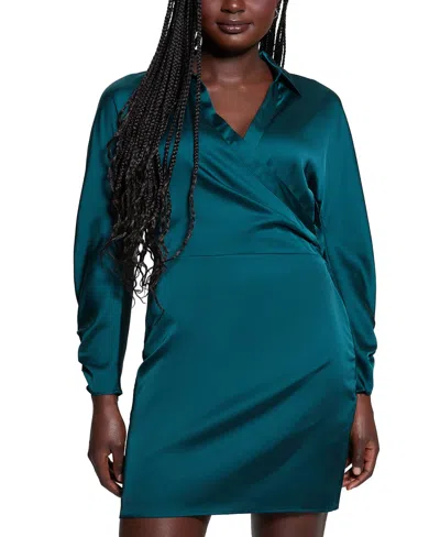 GUESS WOMEN'S TANYA COLLARED LONG-SLEEVE DRESS