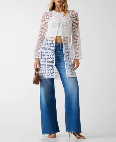Guess Women's Tasha Long-sleeve Lace Top In White